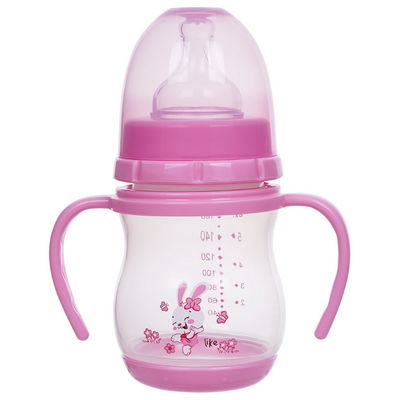BPAの自由で広い首の二重ハンドルPP 6ozの赤ん坊の供給びん