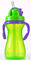 緑の紫色9oz 290mlのハンドルが付いている赤ん坊によって重くされるわらのコップ