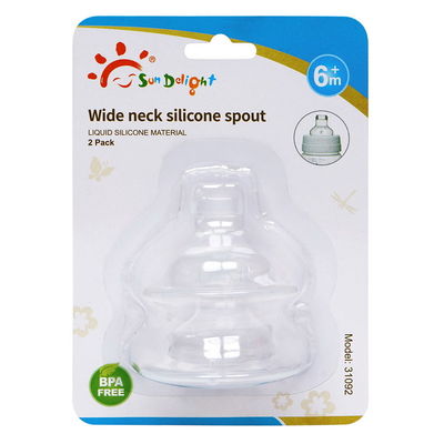 食品等級の速い流れの広い首のゴム製赤ん坊のシリコーンのニップル