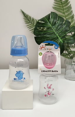 ISOのフタル酸塩自由な5oz 130ml PPの新生の赤ん坊の供給びん