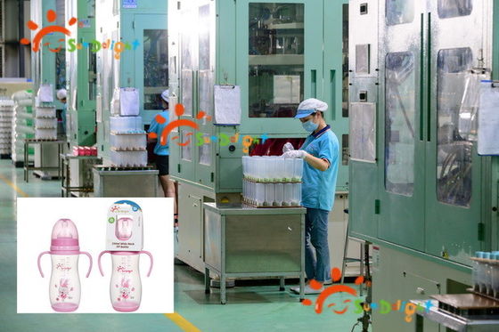 広い首12oz 330mlのシリコーンPPはびん赤ん坊の供給弧光を発する